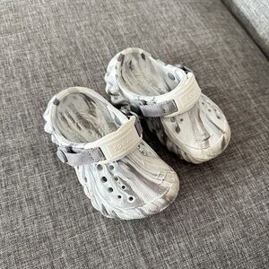 CROCS Gray Sandals with Perforated Design
